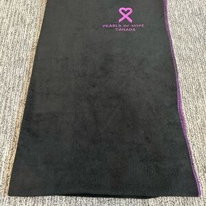 Black and Purple Pearls of Hope Cancer blanket- free with purchase